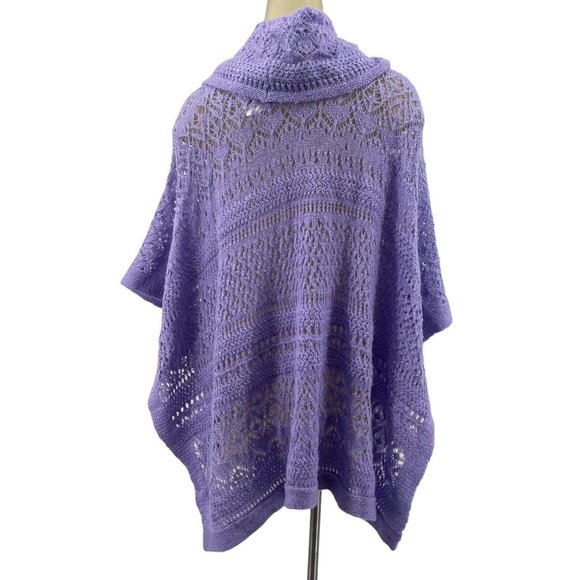 Tyler Boe Womens Sweater Poncho size Small xs Lavender Wool Mohair New $156 - Picture 4 of 7